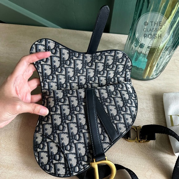 ❌SOLD❌Christian Dior Saddle Crossbody Beige Oblique Jacquard Belt Bag Pouch - Picture 6 of 10